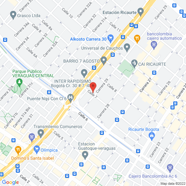 Map of Cinco Pelicanos Inversiones S.A.S.