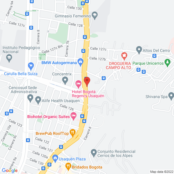 Map of Isolux Ingenieria S A Sucursal Colombia