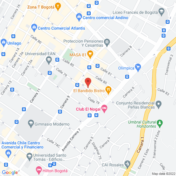 Map of Acabados Y Superficies Ltda.