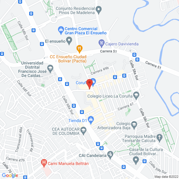 Map of Aceites Usados Dama S.A.S.