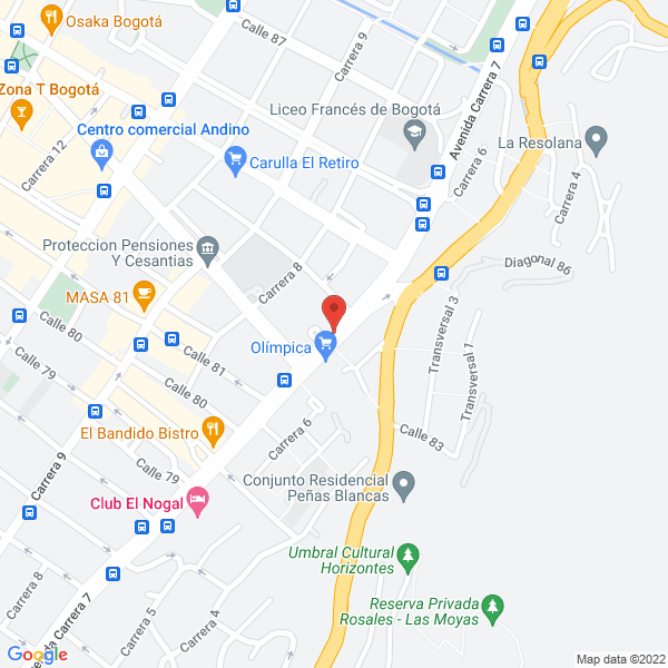 Map of Advanced Bionics Sucursal Colombia