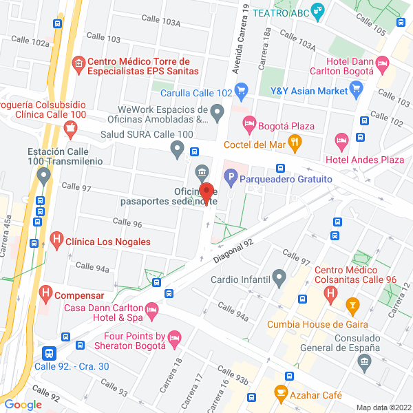 Map of Advanced Technologies De Colombia Ltda.