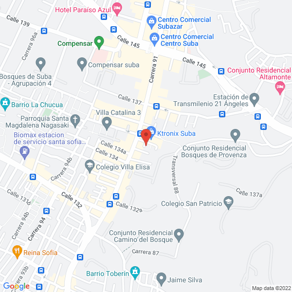 Map of Comercializadora De Proyectos Gas Latino S.A.S