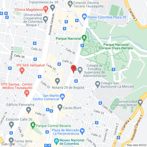 Map of Vásquez Caro & CIA. Ltda.