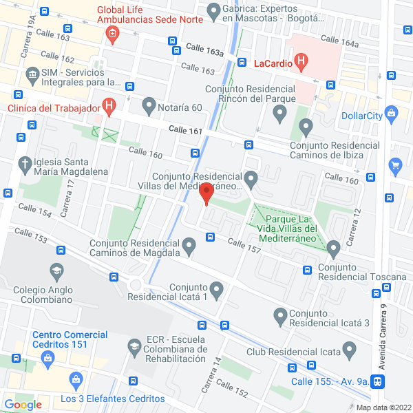 Map of José Joaquín Rios Barrera