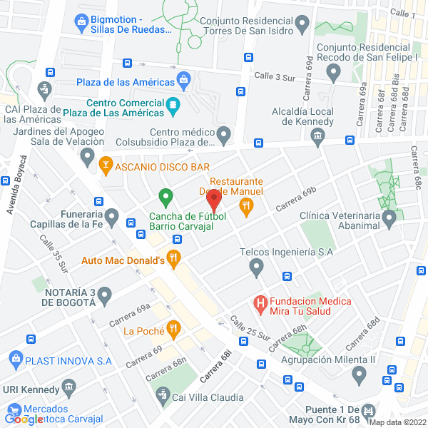 Map of Roxcy Ardila Poveda