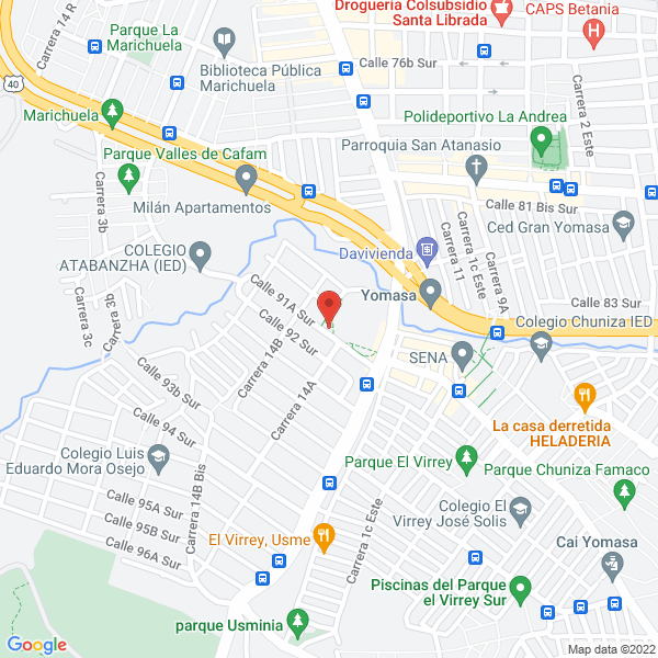 Map of Iglesia Metodista Misionera En Colombia