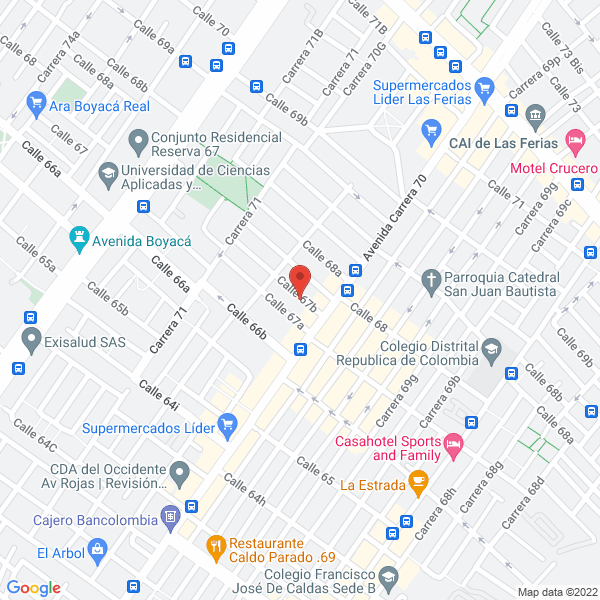 Map of América Representaciones Ltda.