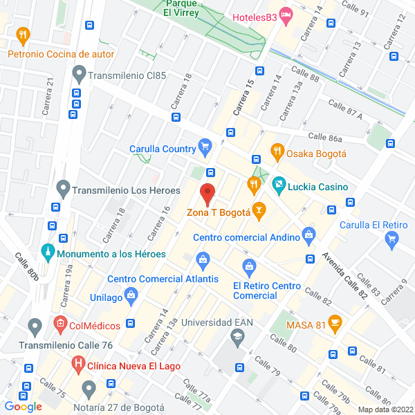 Map of Publicidad P Y M De Colombia Ltda