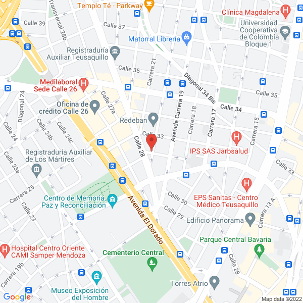 Map of Construcciones Axioma Ltda