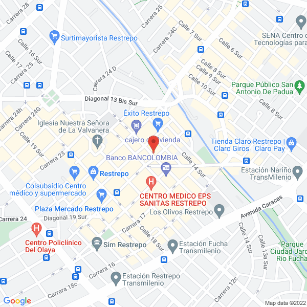Map of Distinsucalz Ltda.