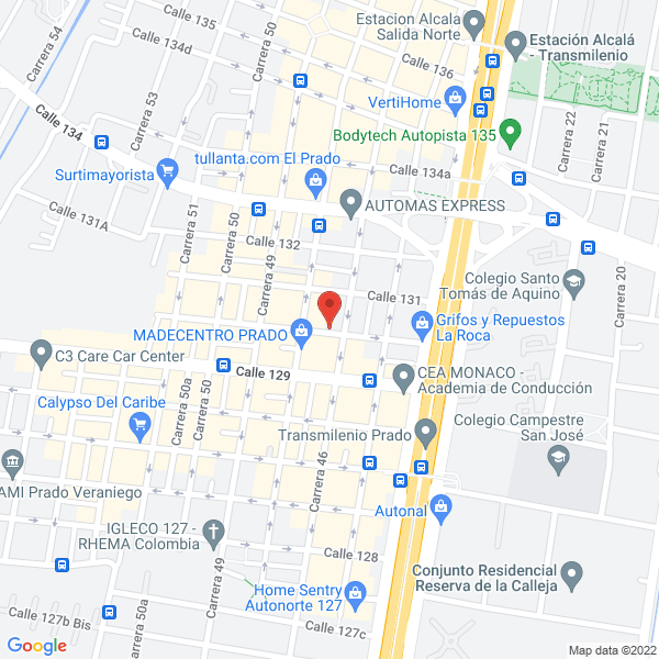 Map of Carnes La Piamontesa S.A.S.