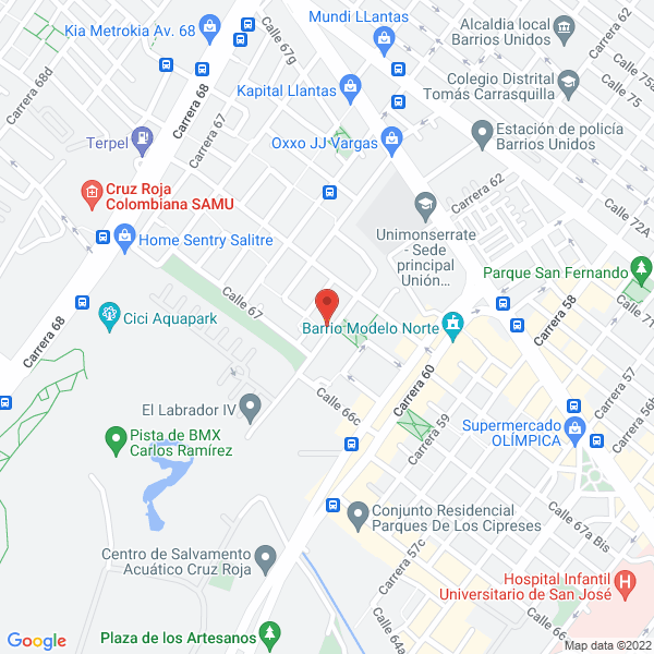 Map of Guillermo H. Manrique Vaca