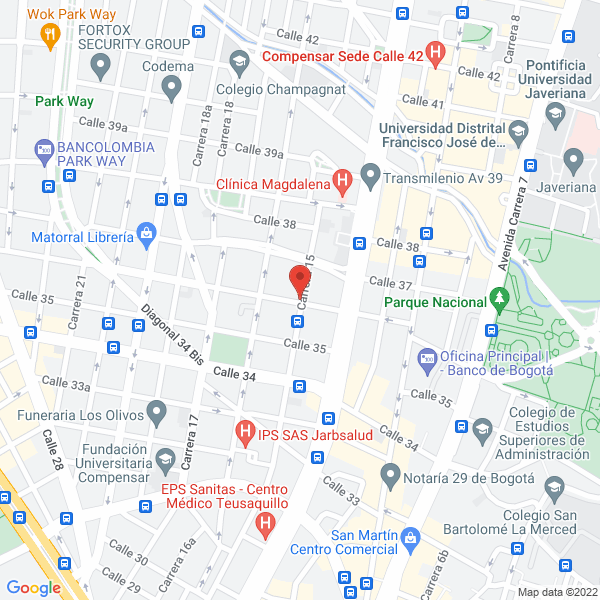 Map of Compañia Transcriptora De Datos Ltda Utilizara La Sigla C T D En Liquidacion