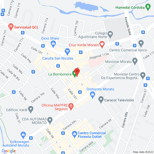 Map of Alianza De Ambulancias Médica S.A.