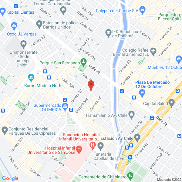 Map of German Izquierdo Orejuela