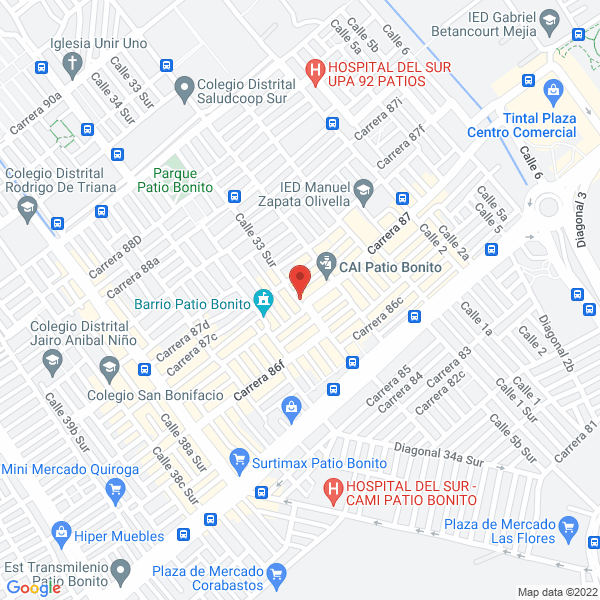 Map of Baterías Máster