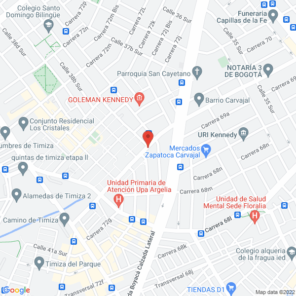 Map of G C A Mantenimiento Electromecanico E.U.