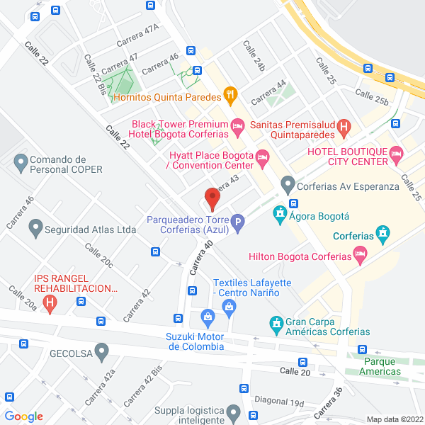 Map of Viajes Irbus Ltda