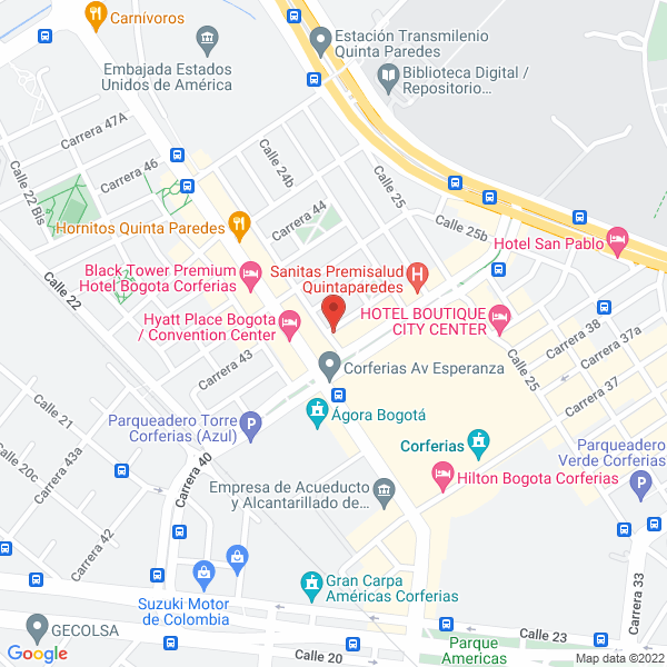Map of Casa Hotel Internacional