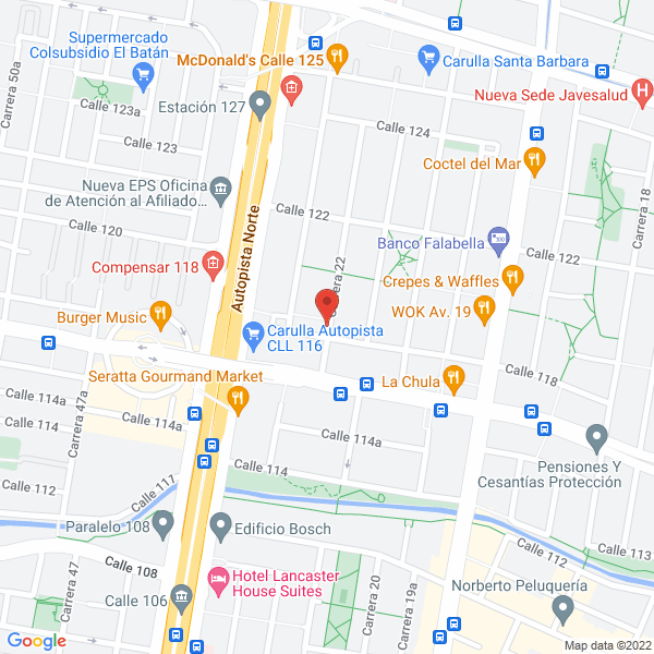 Map of Jardin Infantil Jugando Y Aprendiendo