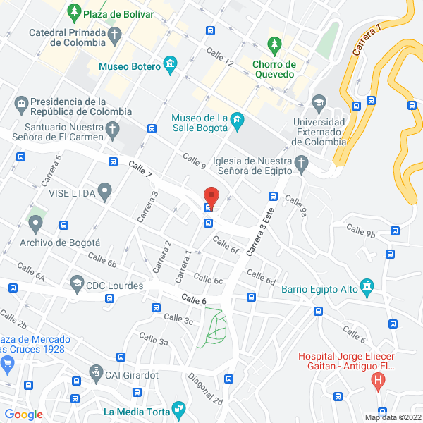 Map of Distribuidora De Materiales Los Andes G&J S.A.S.