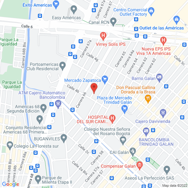 Map of C I Davila Y Ramirez Intertrading Ltda.