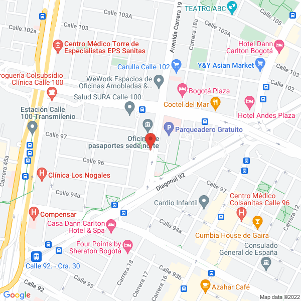 Map of Representaciones Semaxis Ltda.