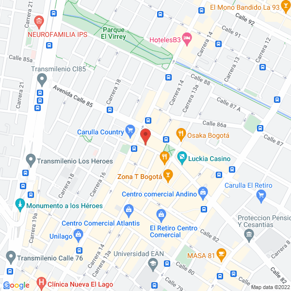 Map of Eje Bar