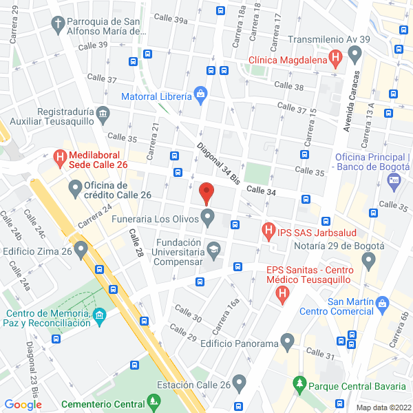 Map of Corporación Regional Del Caribe De Profesores De Educación Física