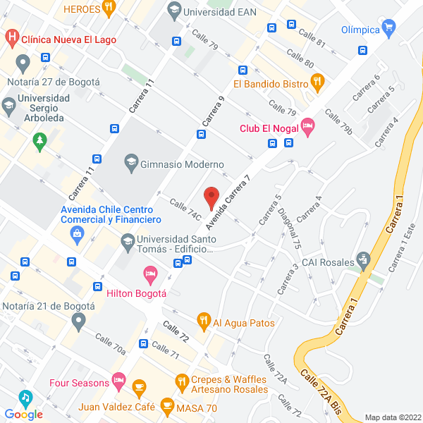 Map of Delta Partners Limited S.A.S.