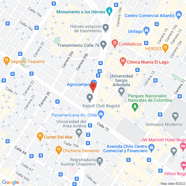 Map of Trabajamos Bogotá