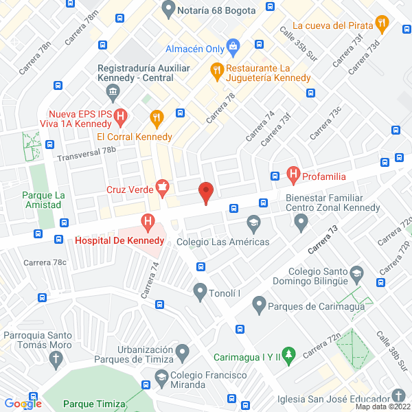 Map of El Punto Del Color Bogotá