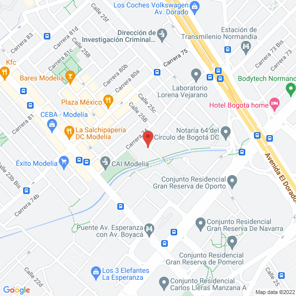 Map of Contiexcarga Continental De Importaciones Exportaciones S.I.A. Ltda.