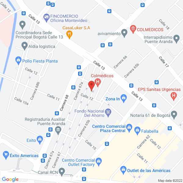 Map of Alcoholes El Vesubio Ltda.