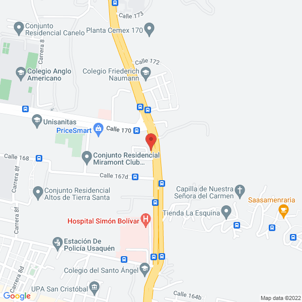 Map of D H Proyectos Hoteleros S.A.S.
