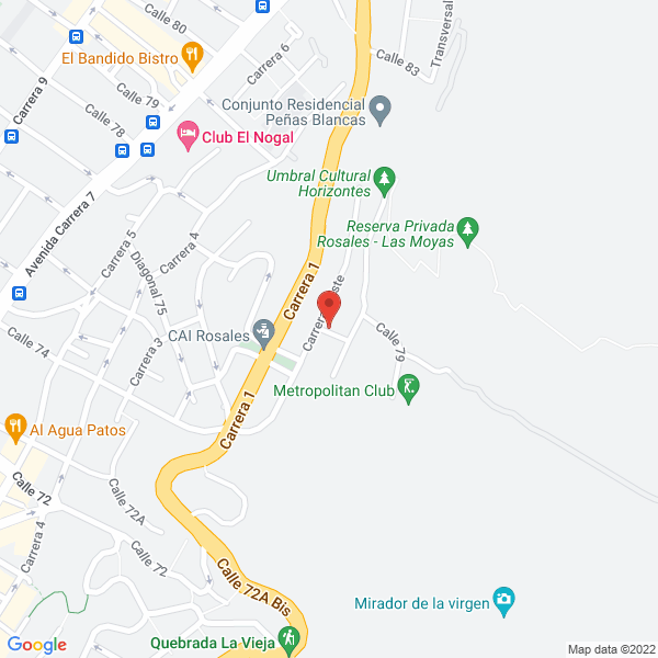 Map of Corporación Metropolitan Club