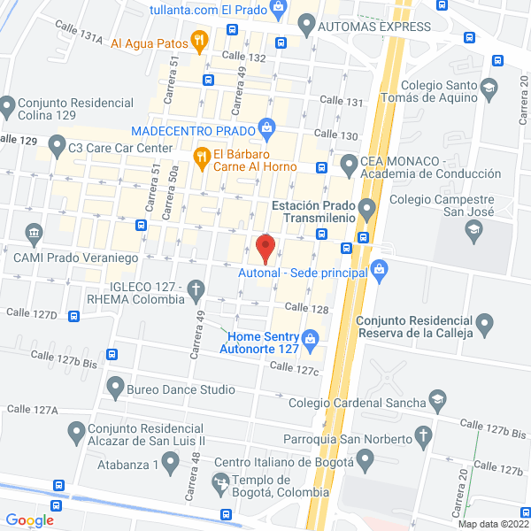 Map of J.M.C Arquitectos Asociados Ltda
