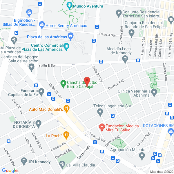 Map of Liceo Infantil Los Fundadores