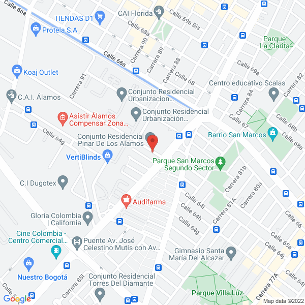 Map of Fernando Bogota Zuluaga