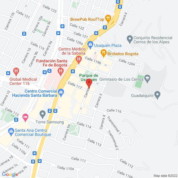 Map of Thai Restaurant Ltda.