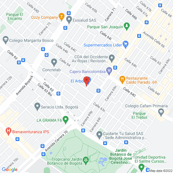 Map of German Jose Botero Isaza