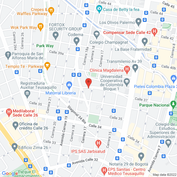 Map of Hseq Salud Empresarial S.A.S.