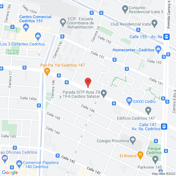 Map of Tepeyac Ingeniería & Arquitectura Ltda.