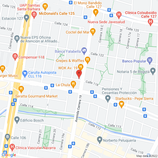 Map of Eva Oficinas Virtuales Sas