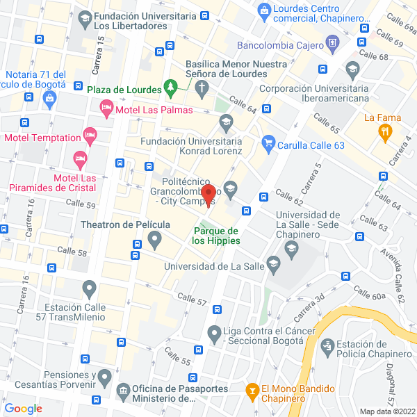 Map of Inverti Lizarazo & García Grupo Inmobiliario Sas