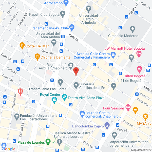 Map of Asociación Colombiana De Empresas De Medicina Integral