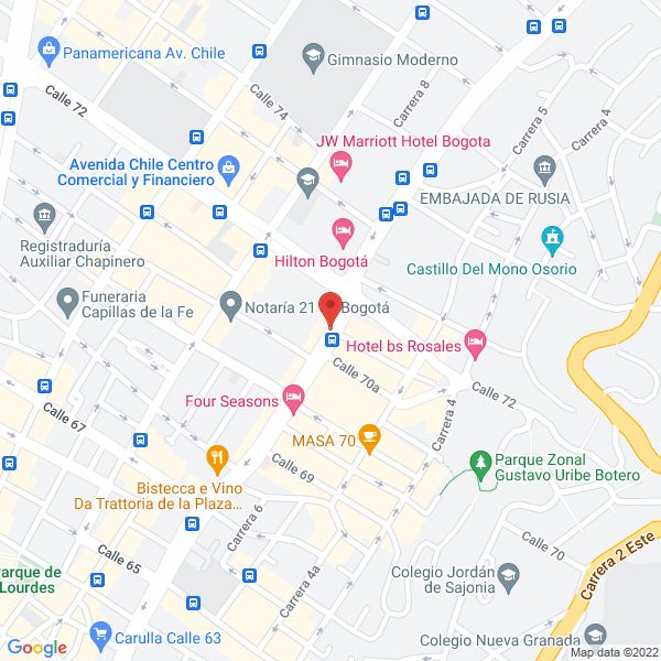 Map of Fondo De Empleados De Perenco Colombia Limited