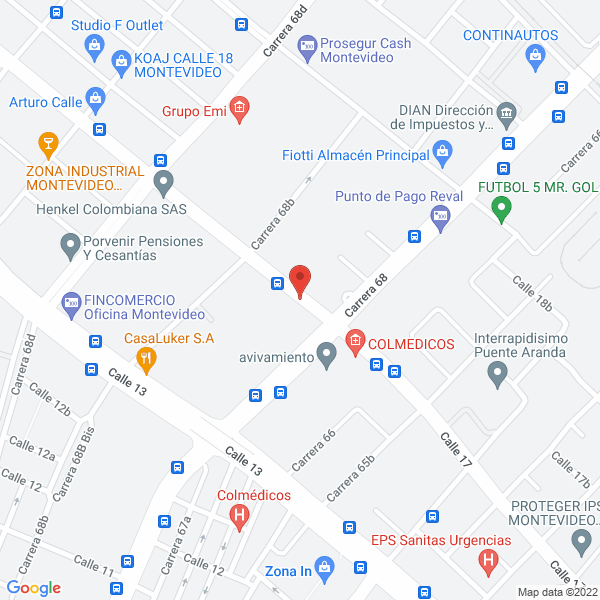 Map of Fondo De Empleados Gucol