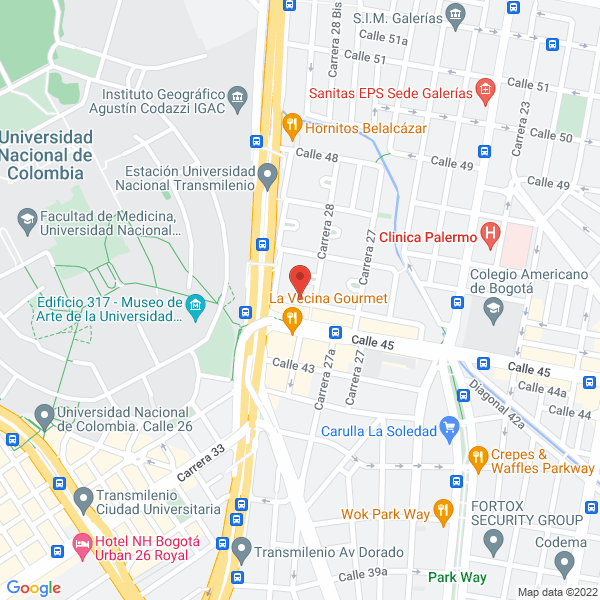 Map of Union De Profesionales Para La Cultura Y La Recreacion, U.P.C.R., Asociación Coo